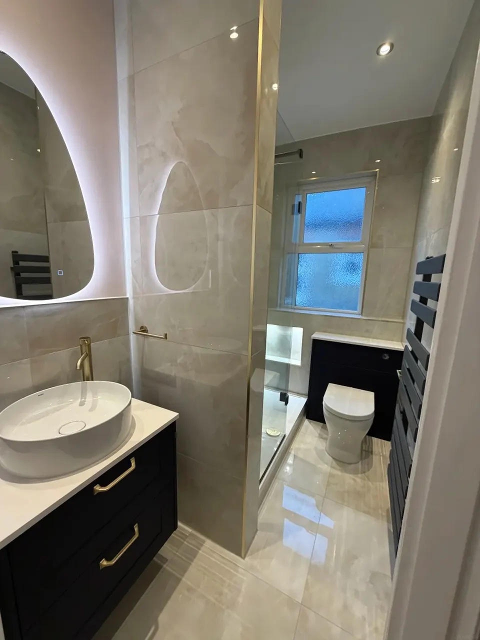 Completed modern bathroom after refurbishment
