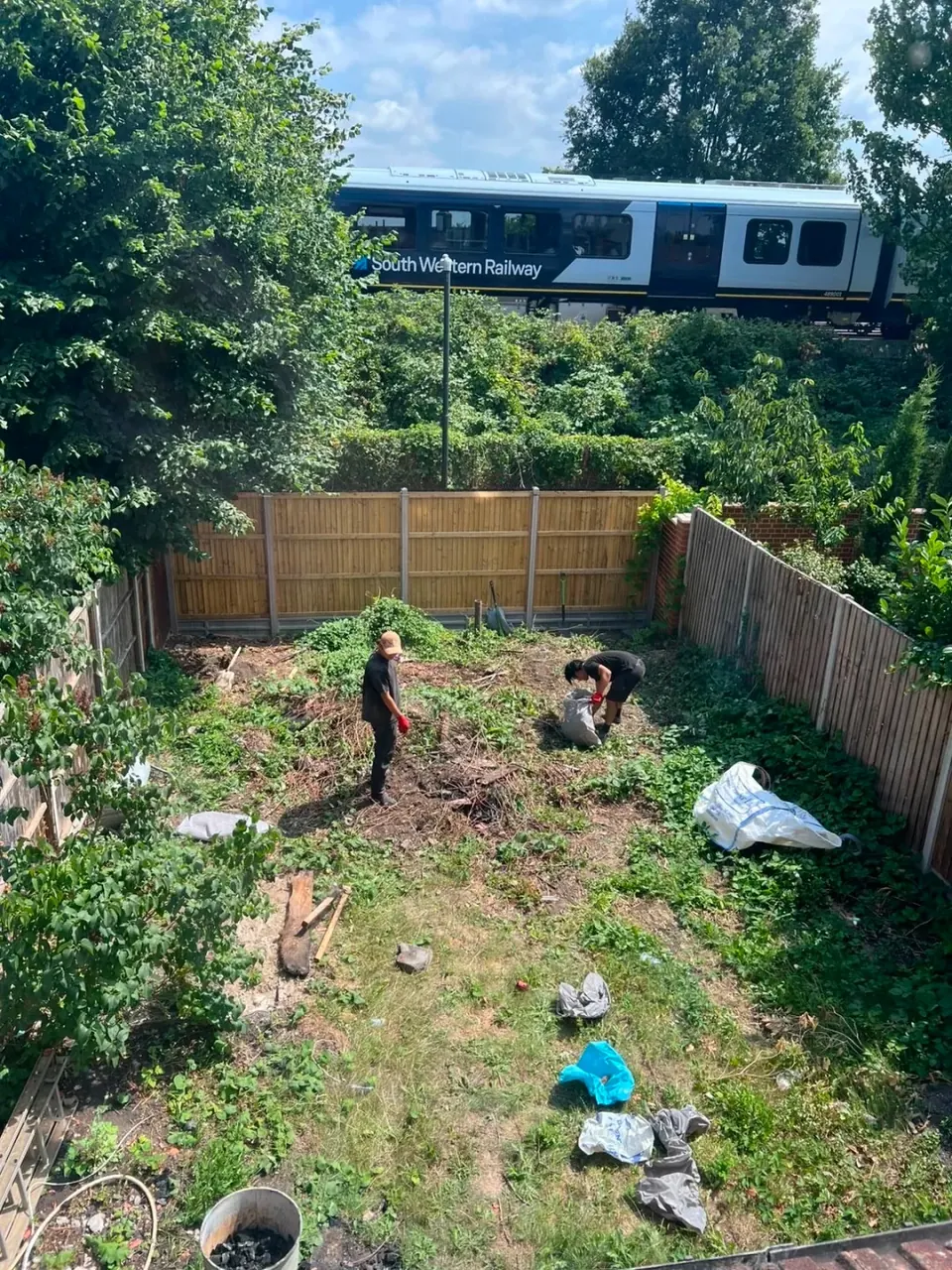 Garden clearance work in progress