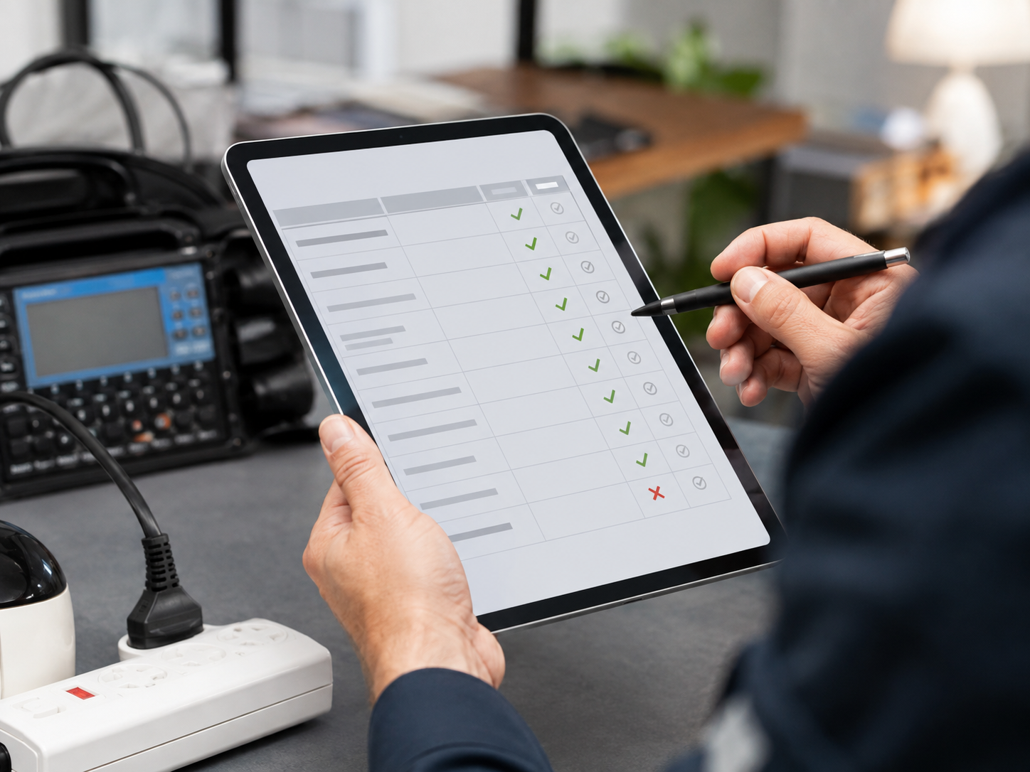 Digital PAT report on tablet