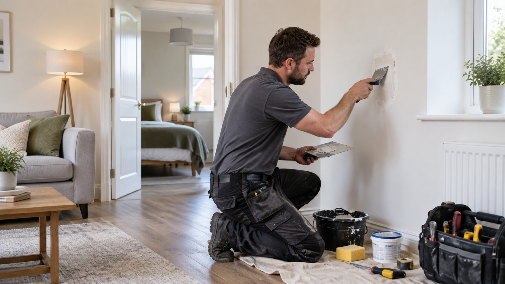 Property repair and making-good works in a modern home